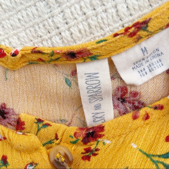 Sky and Sparrow yellow floral mini summer dress - Picture 10 of 10